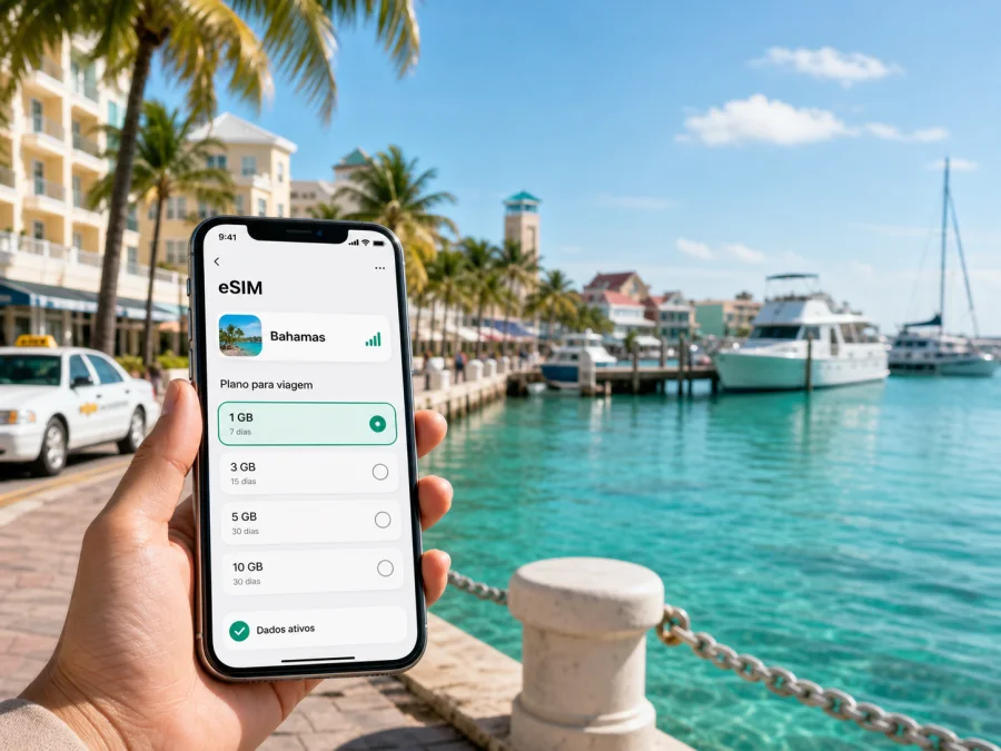 eSIM em Freeport: internet para viajar
