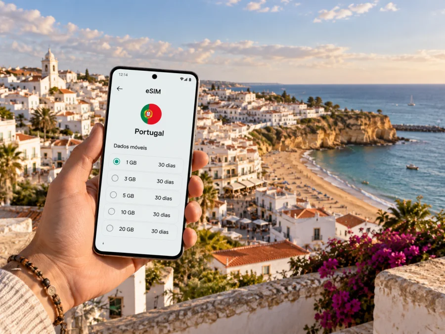 eSIM para Albufeira: internet móvel em Portugal