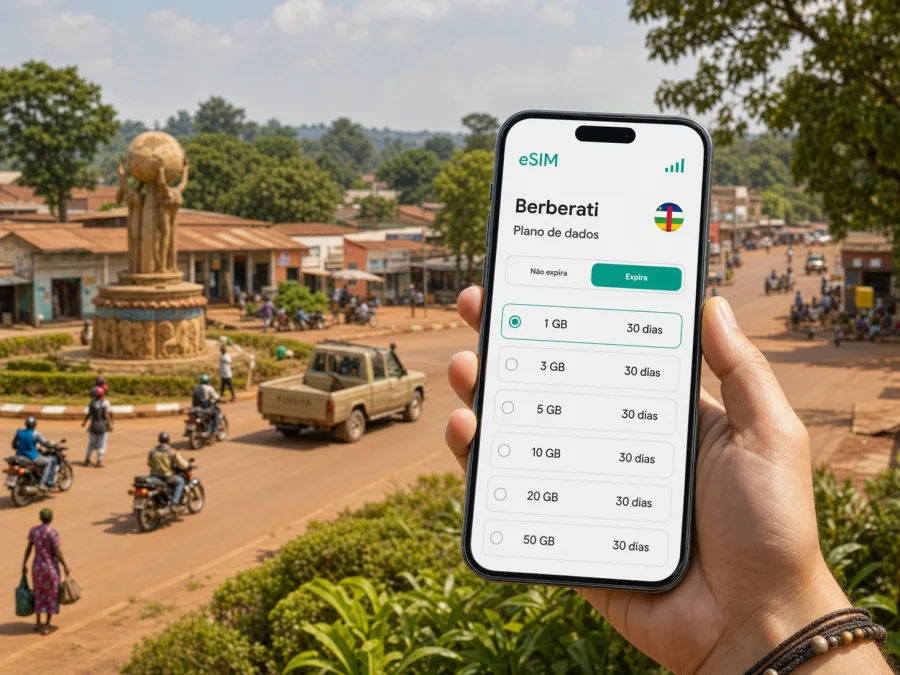 Berberati eSIM: internet móvel para viagem