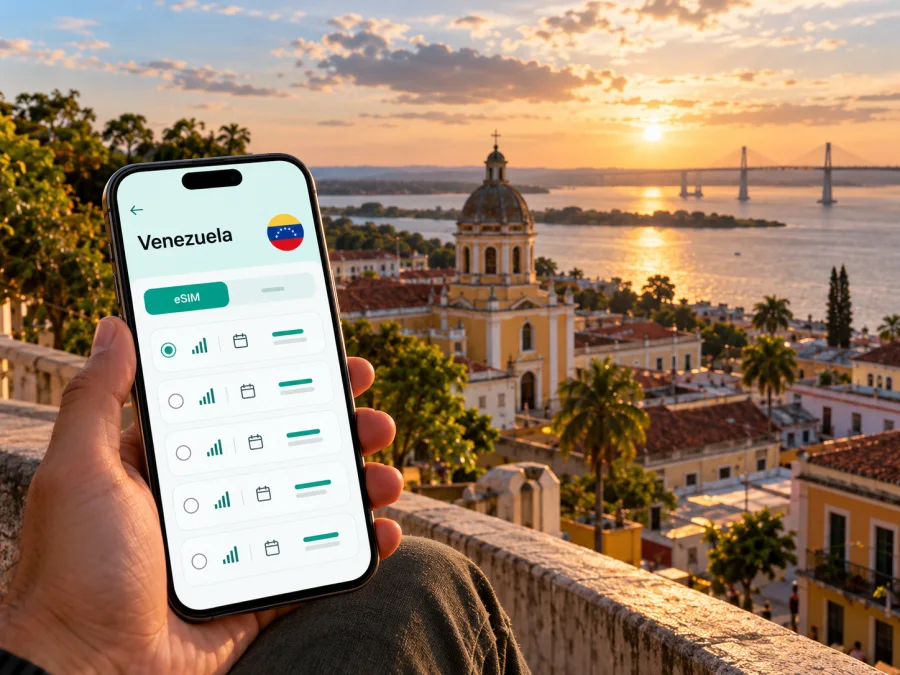 eSIM em Ciudad Bolívar: internet móvel na viagem