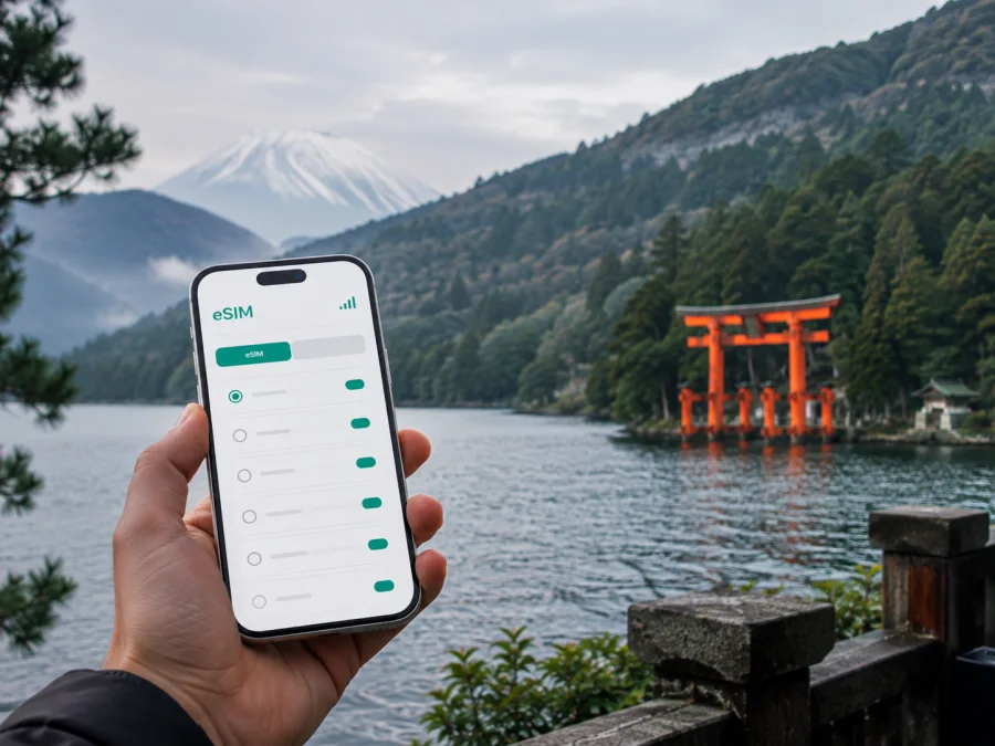 Hakone com eSIM: internet móvel no Japão