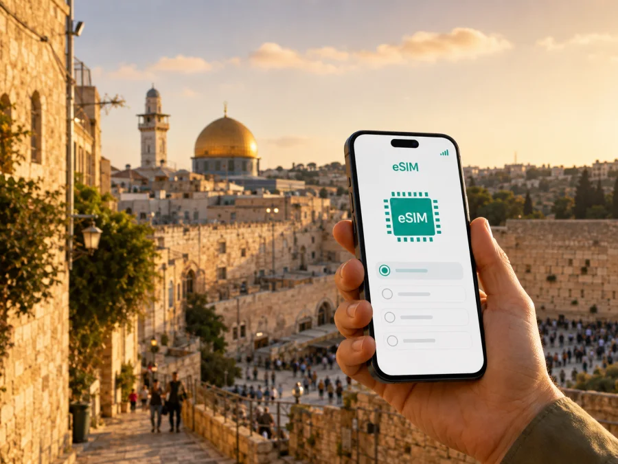 eSIM em Jerusalém: internet móvel na viagem