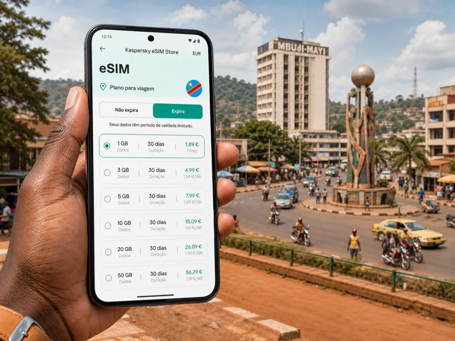 eSIM em Mbuji-Mayi: internet móvel