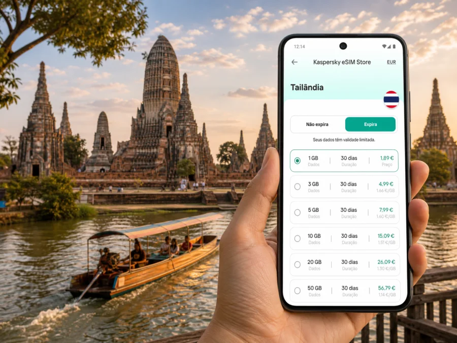 eSIM em Ayutthaya: internet móvel na viagem