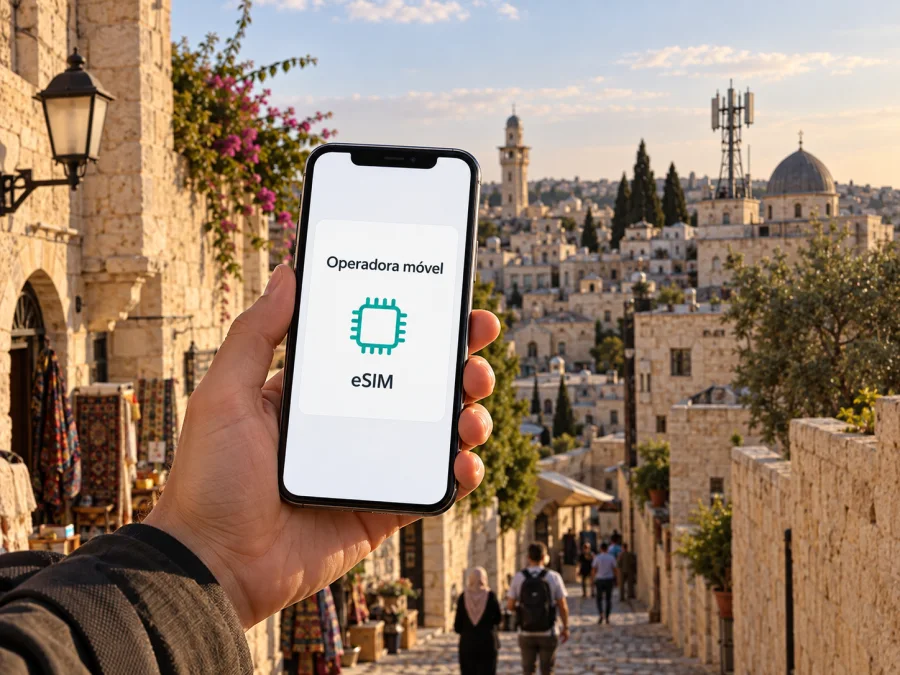 Ooredoo eSIM na Palestina: ativação e viagem