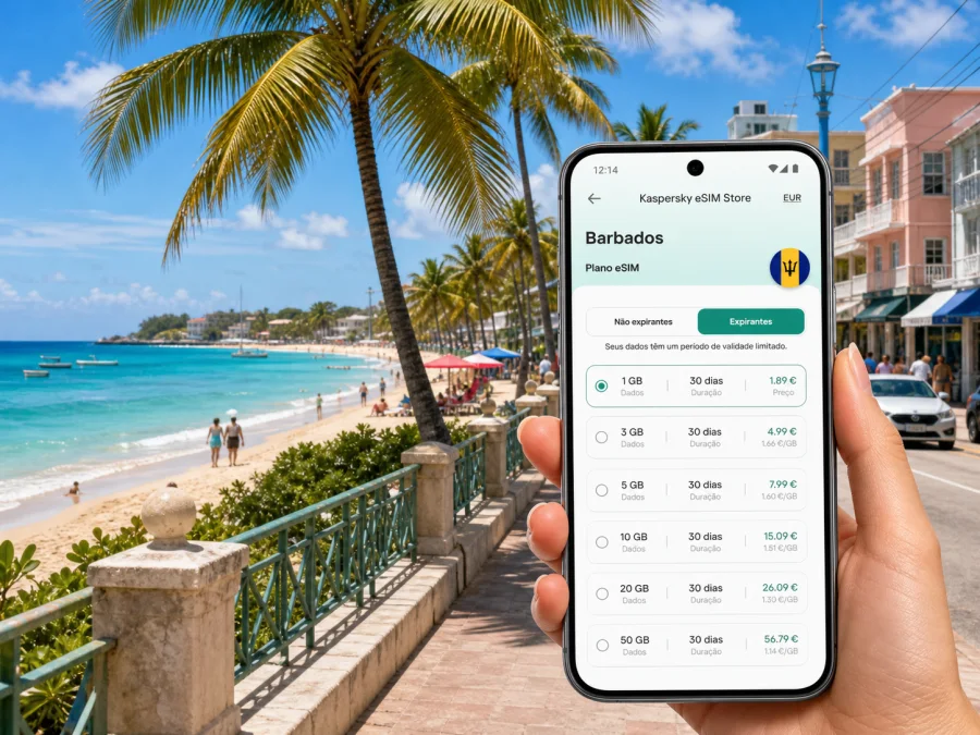 eSIM em Worthing: internet móvel em Barbados