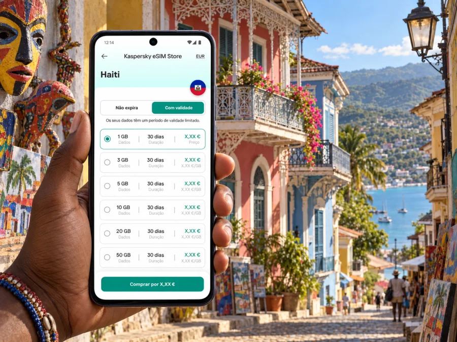 eSIM em Jacmel: internet móvel no Haiti