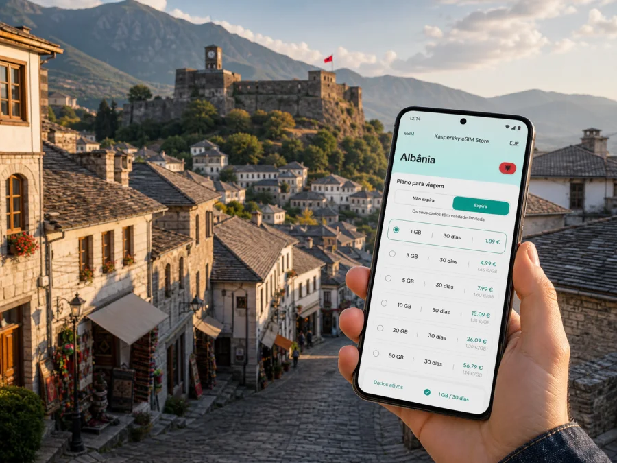 eSIM em Gjirokaster: internet e conexão móvel