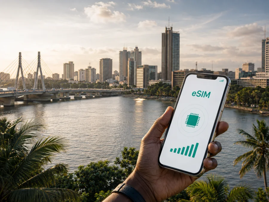 eSIM em Abidjan: internet móvel na Costa do Marfim
