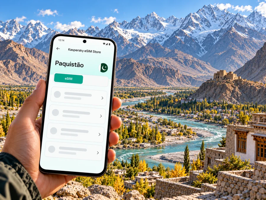 eSIM em Skardu: internet móvel no Paquistão