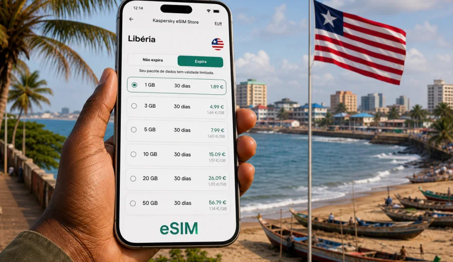 eSIM na Libéria: conexão móvel e internet