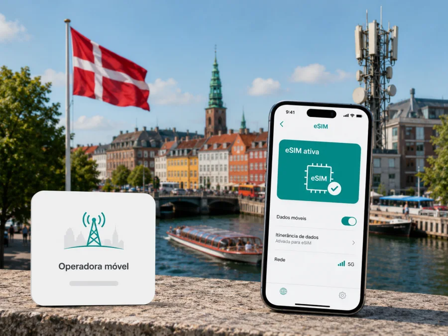 3 eSIM na Dinamarca: como ativar