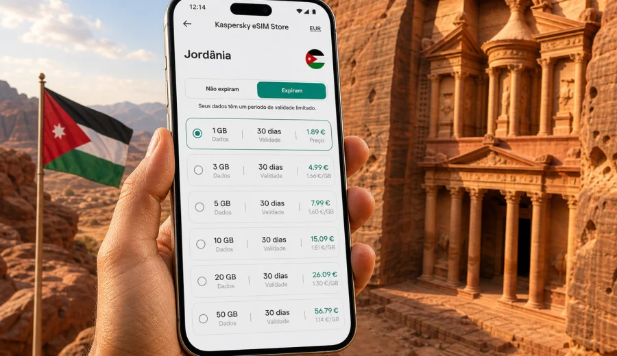 eSIM Jordânia: conexão móvel e internet