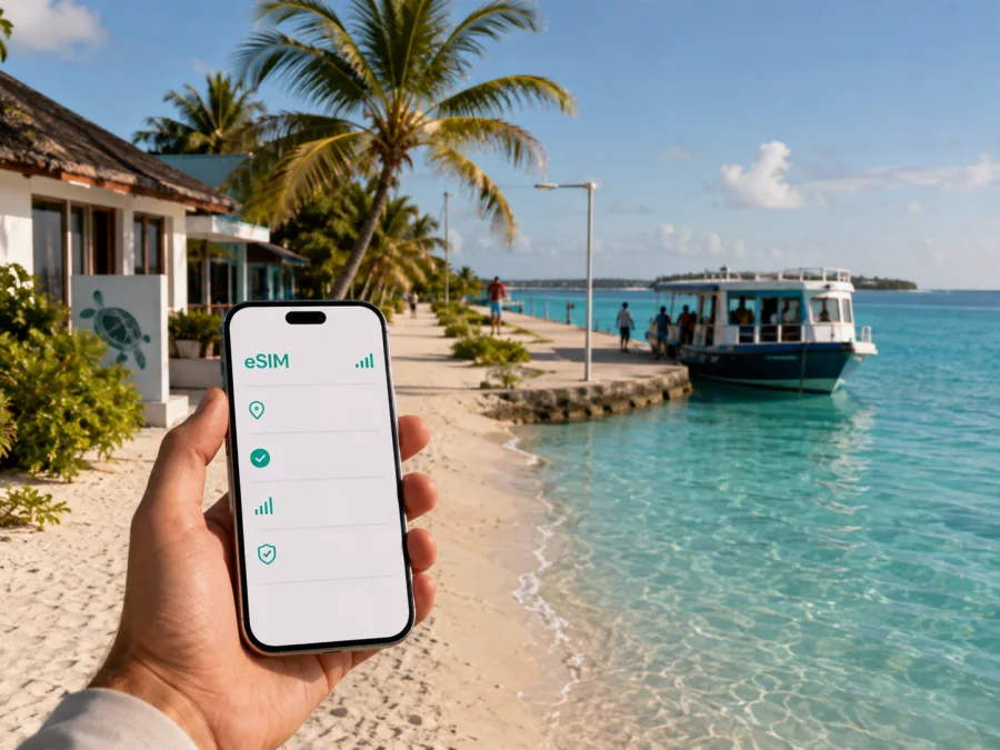 eSIM em Dhigurah: internet para a viagem