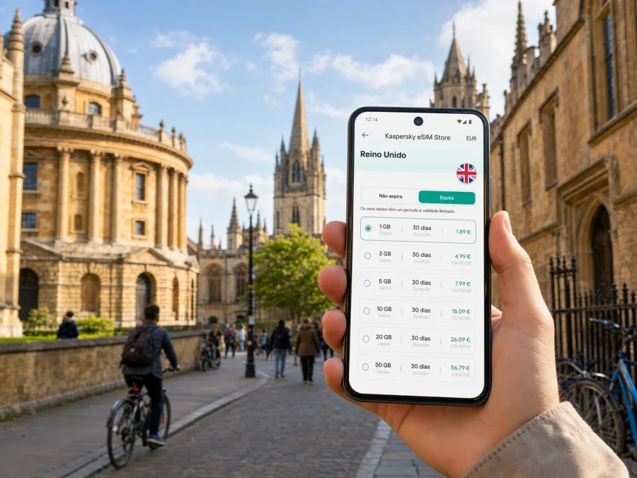 Oxford eSIM: internet móvel no Reino Unido