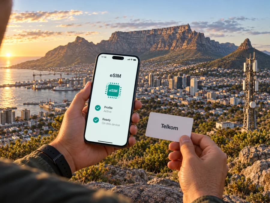 Telkom eSIM na África do Sul: o que verificar