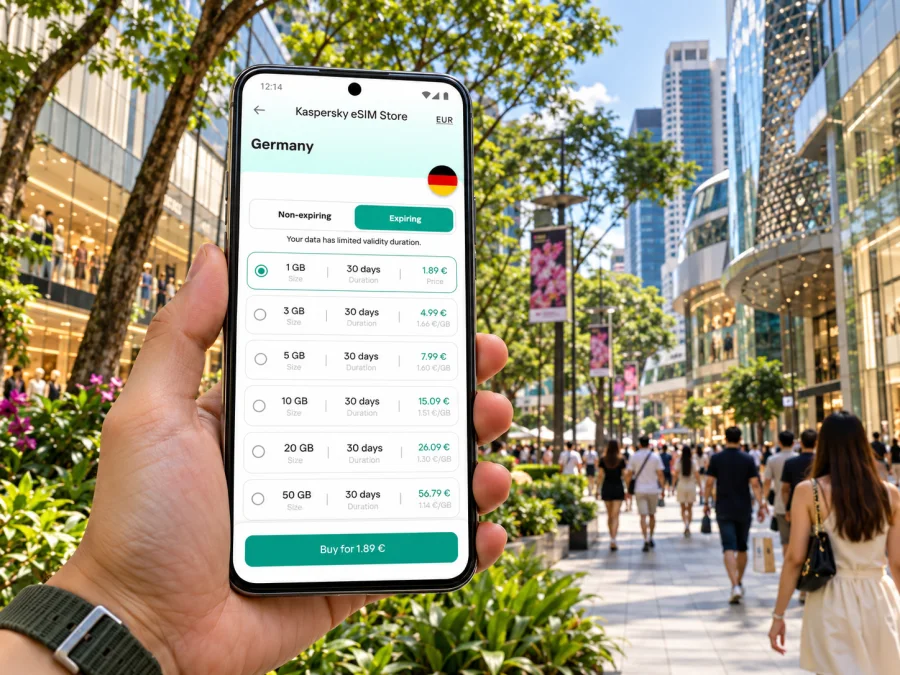 eSIM em Orchard Road: internet em Singapura