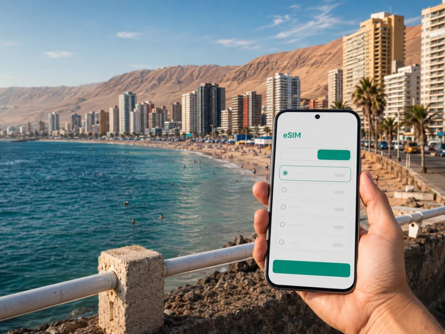 eSIM em Iquique: internet móvel no Chile