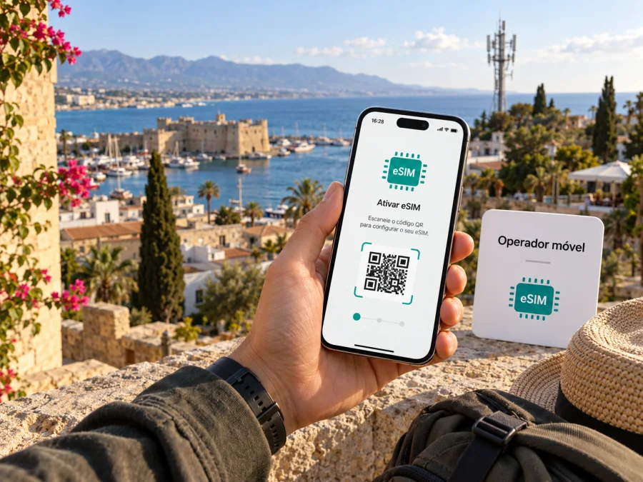 PrimeTel eSIM em Chipre: conexão para a viagem