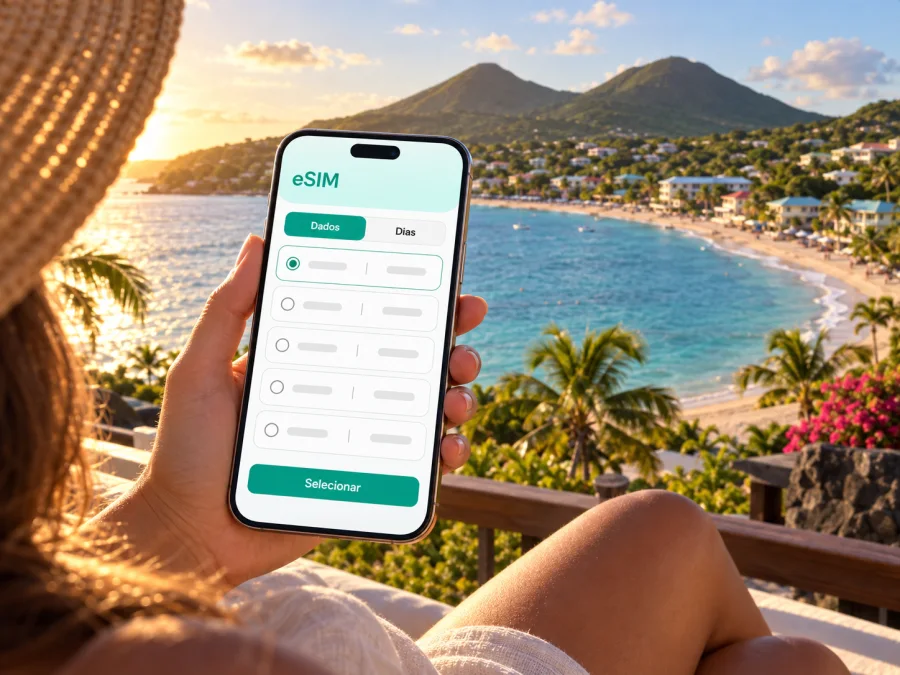 eSIM para Frigate Bay: dados móveis na viagem