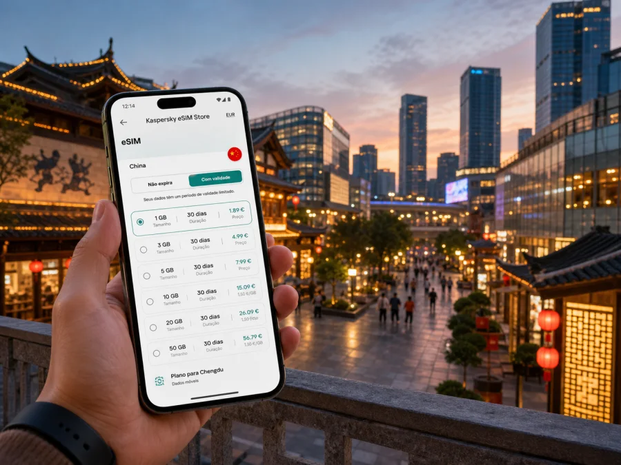 Chengdu eSIM: internet móvel para viagem