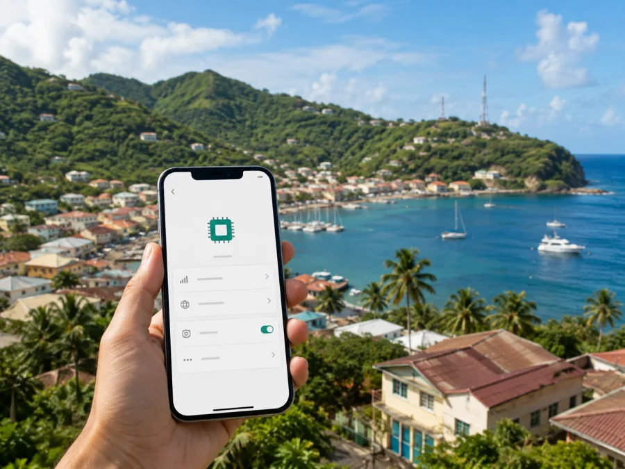 Digicel eSIM em São Vicente e Granadinas: guia