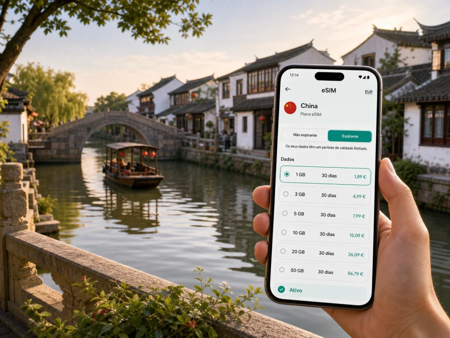 eSIM em Suzhou: internet móvel na China