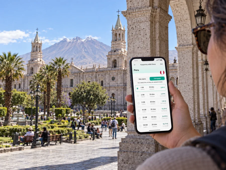 eSIM em Arequipa: internet móvel no Peru