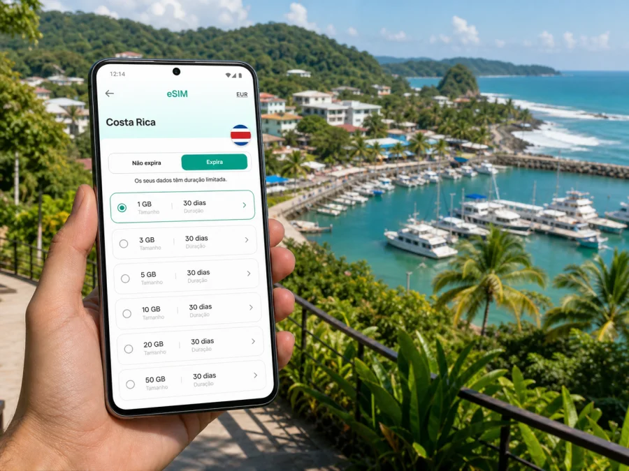 eSIM em Quepos: internet móvel na viagem
