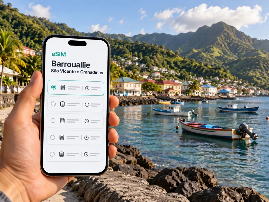 eSIM em Barrouallie: internet em São Vicente