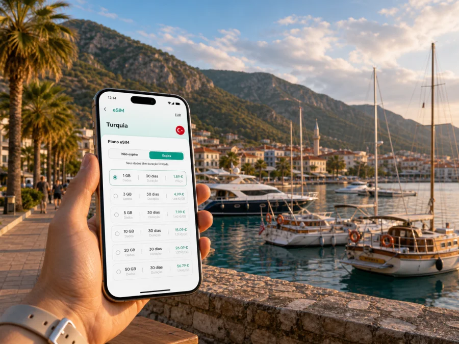 eSIM em Marmaris: internet móvel na viagem