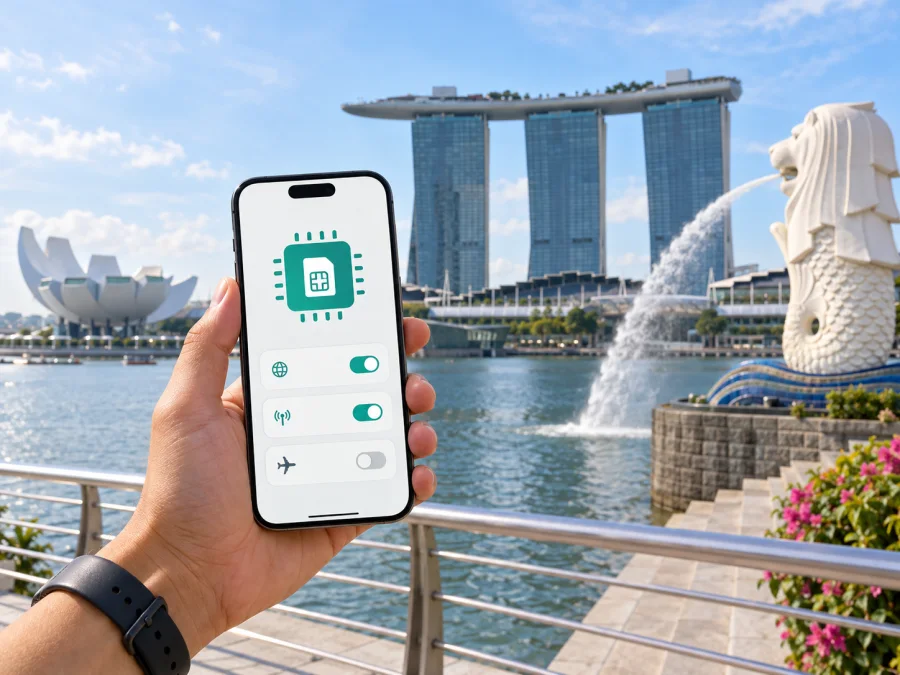 M1 eSIM em Singapura: guia para viajantes