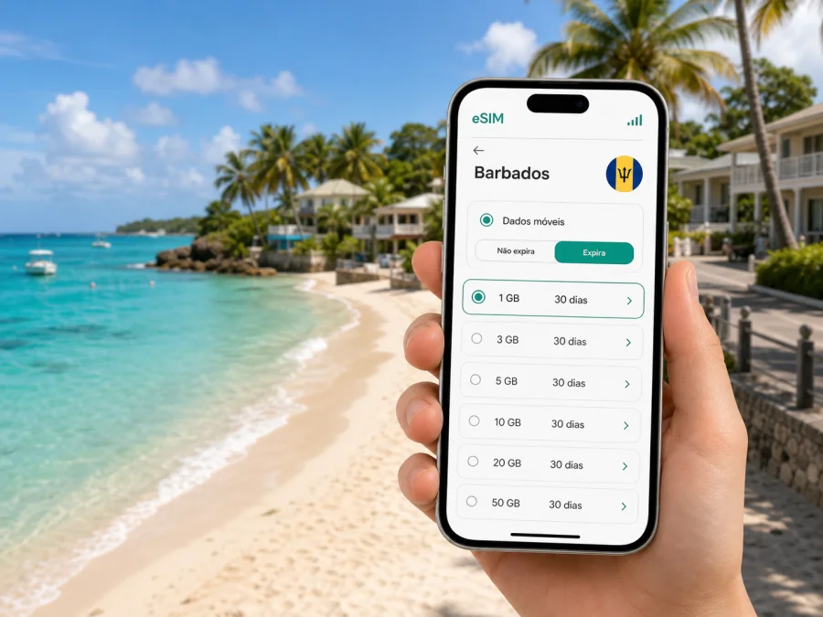 eSIM em Mullins: internet móvel em Barbados