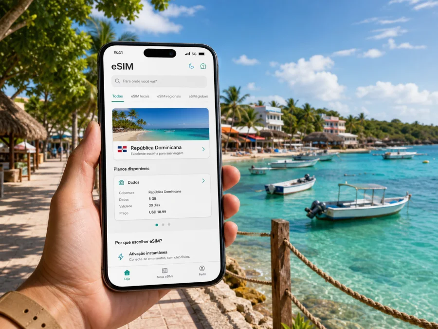eSIM em Bayahibe: internet móvel para viajar