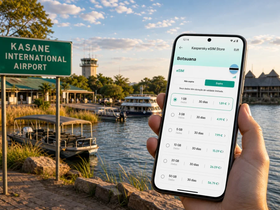 eSIM em Kasane: internet móvel para viagem