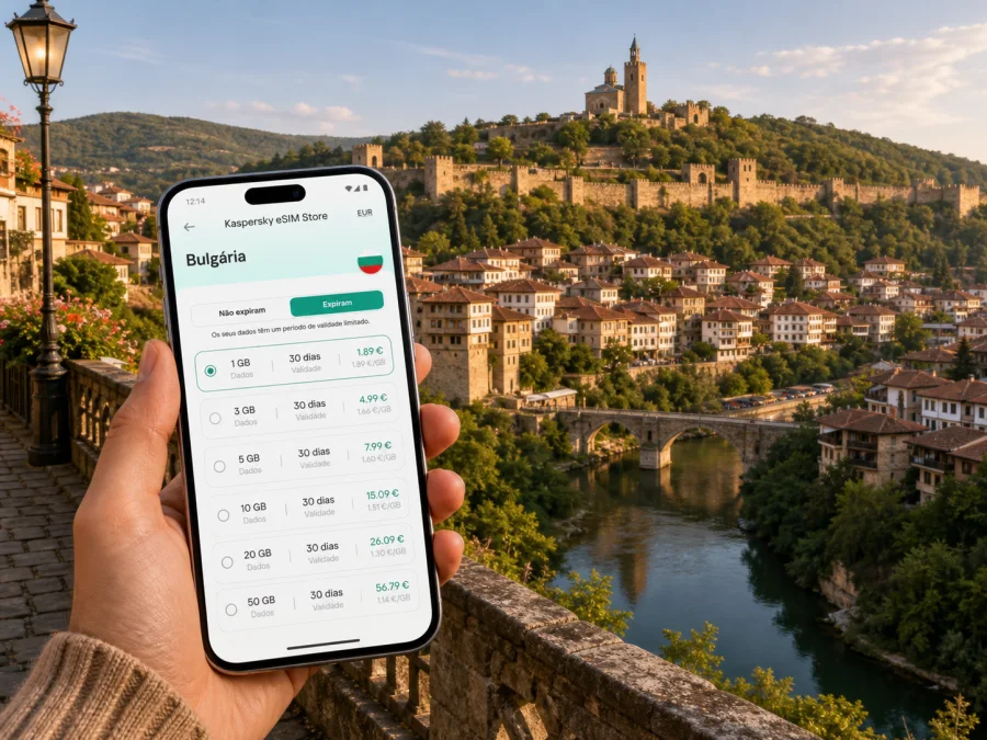 eSIM em Veliko Tarnovo: internet móvel