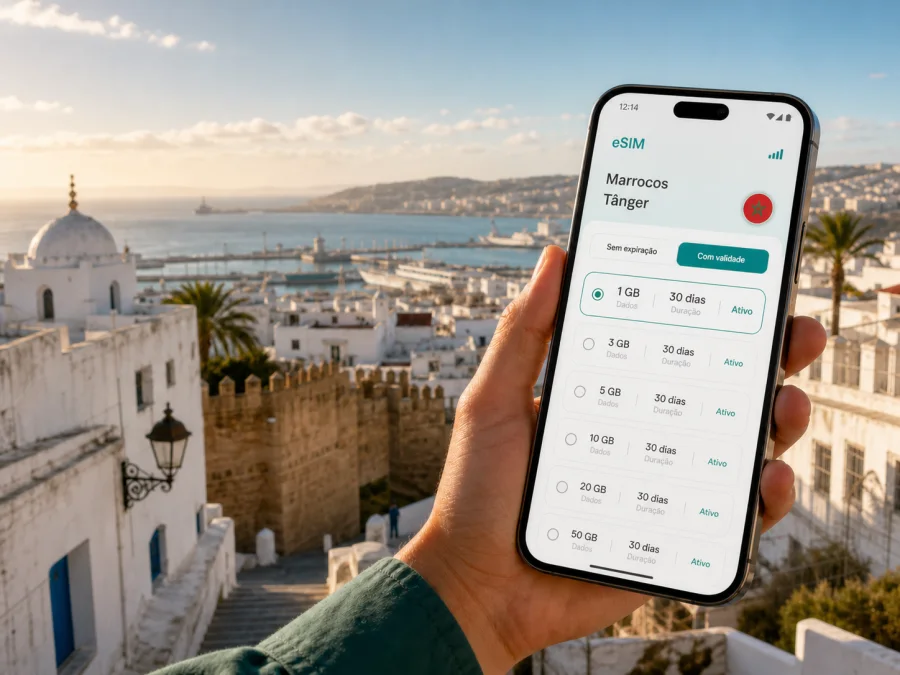 eSIM em Tânger: internet móvel para viagem