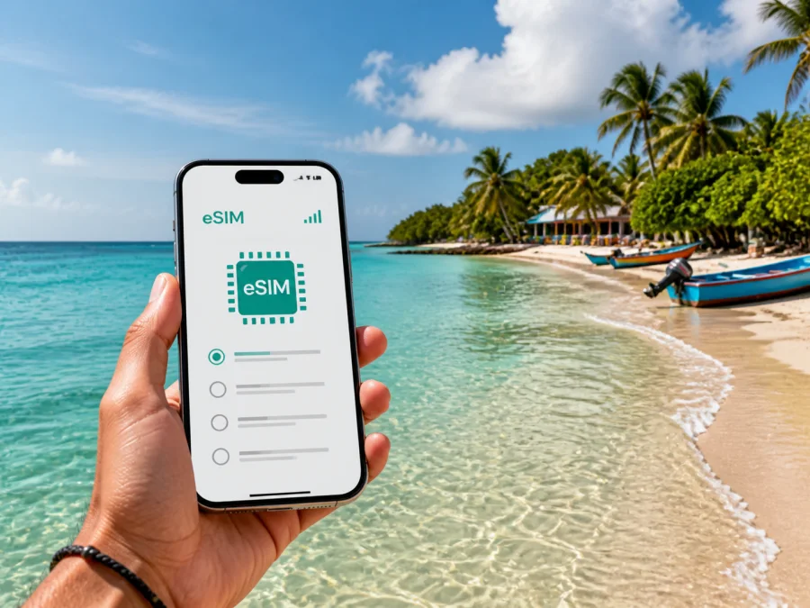 eSIM em Buccoo: internet móvel em Tobago
