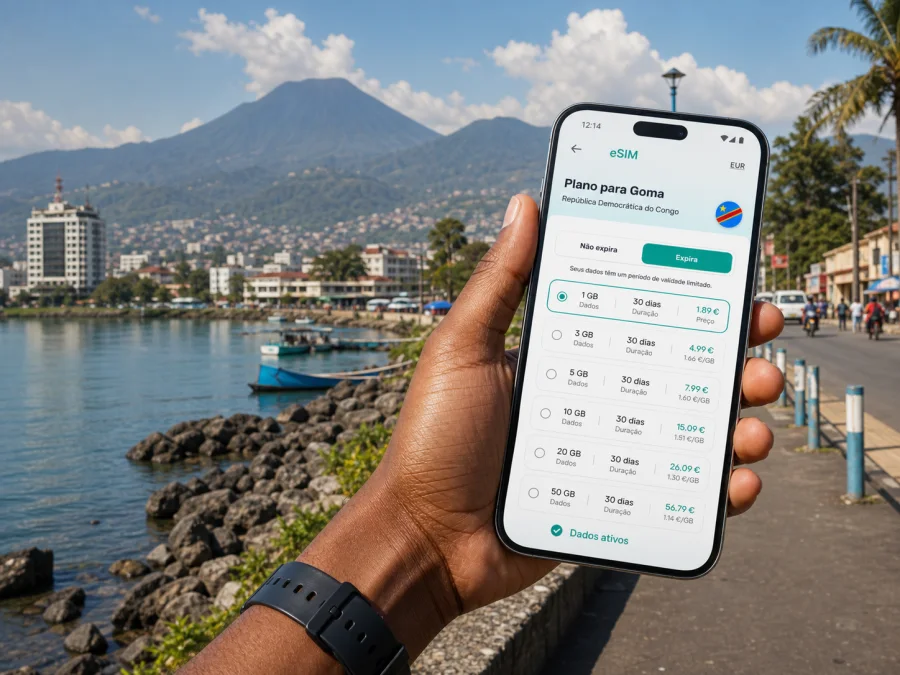 eSIM em Goma: conexão móvel e internet