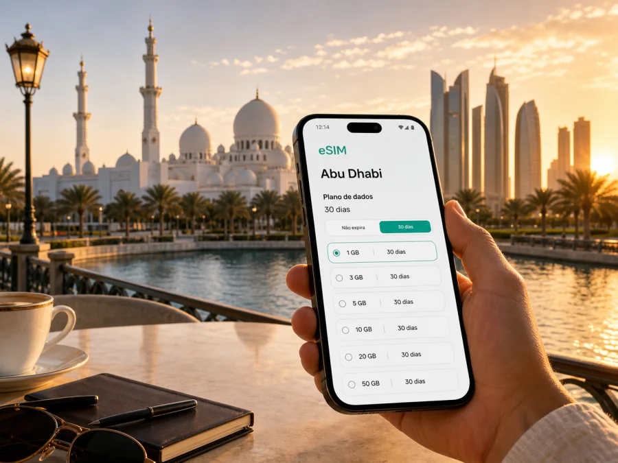 eSIM em Abu Dhabi: internet e ligação móvel