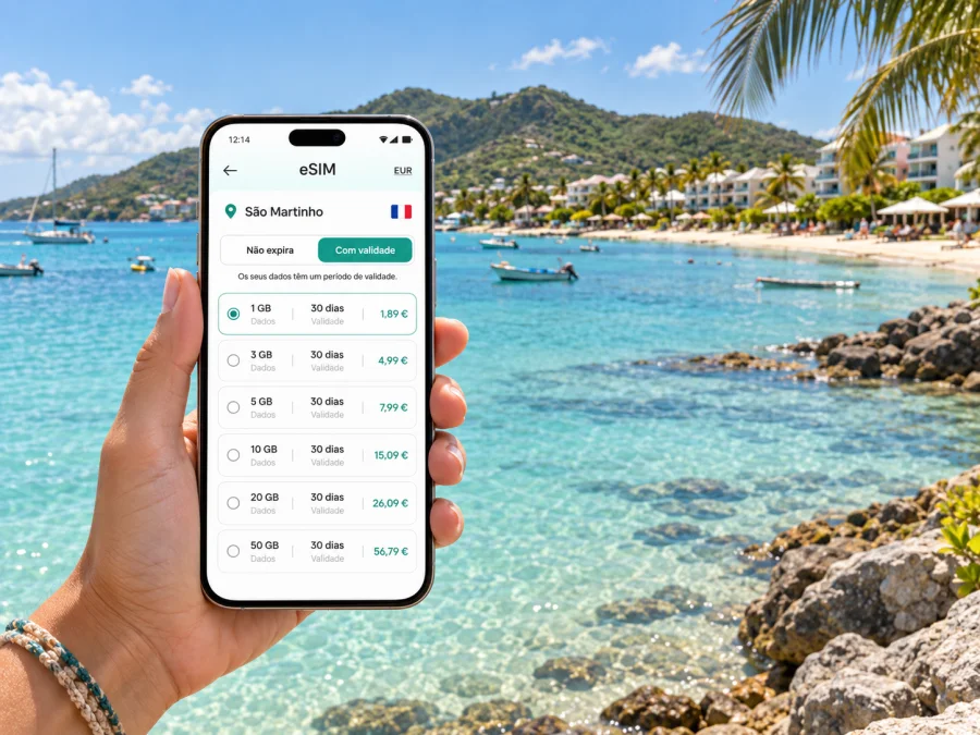 eSIM para Nettle Bay: internet em São Martinho