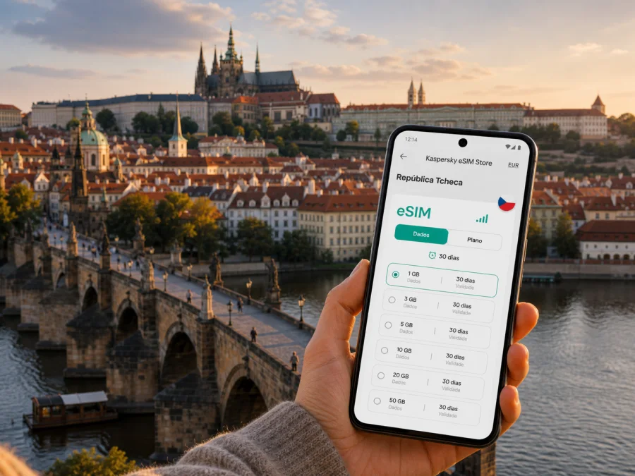 eSIM em Praga: conexão móvel e internet