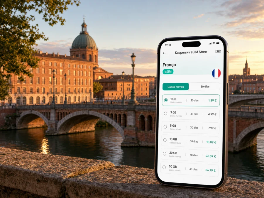 eSIM em Toulouse: internet móvel na França