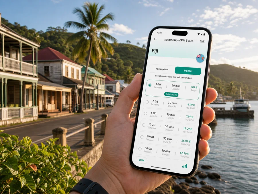 eSIM em Levuka: internet móvel para Fiji