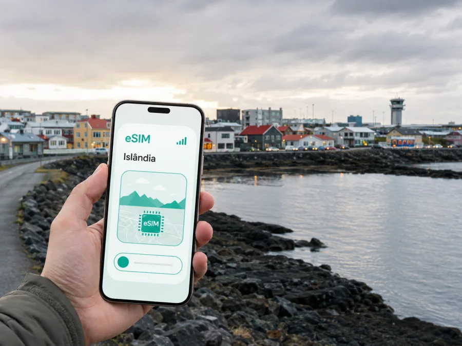 eSIM para Keflavik: internet móvel na Islândia