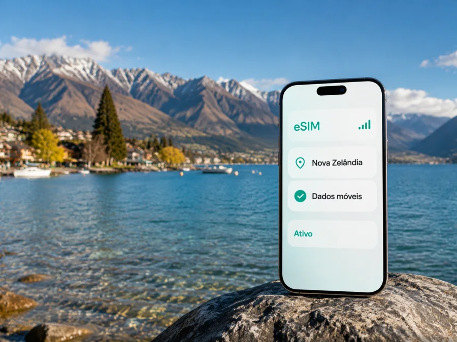 eSIM em Wanaka: internet móvel na Nova Zelândia