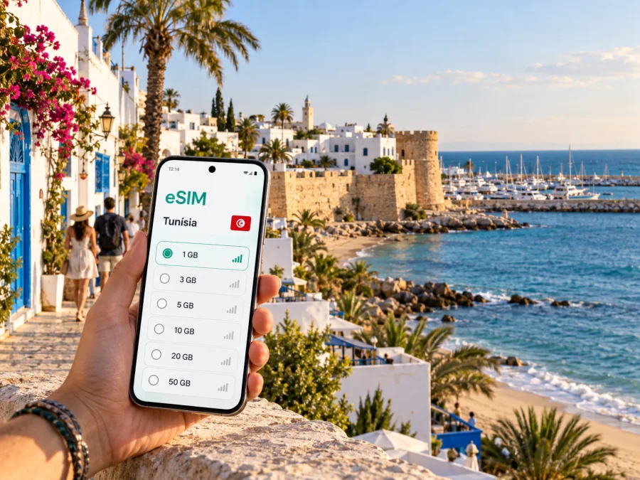 eSIM em Hammamet: internet móvel para viajar
