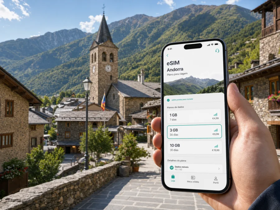 Ordino eSIM: internet móvel em Andorra