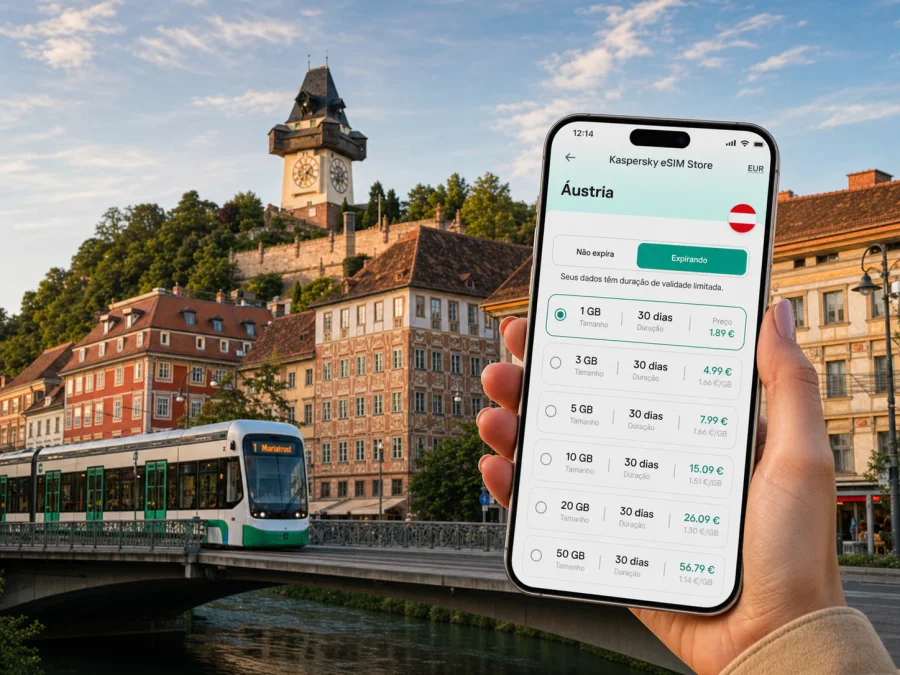 eSIM em Graz: internet móvel na Áustria