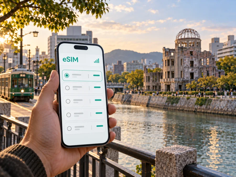 eSIM em Hiroshima: internet móvel no Japão